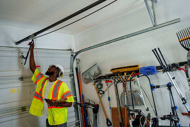 Professional Garage Door Panel Replacement technician working in Mount Sterling, IL